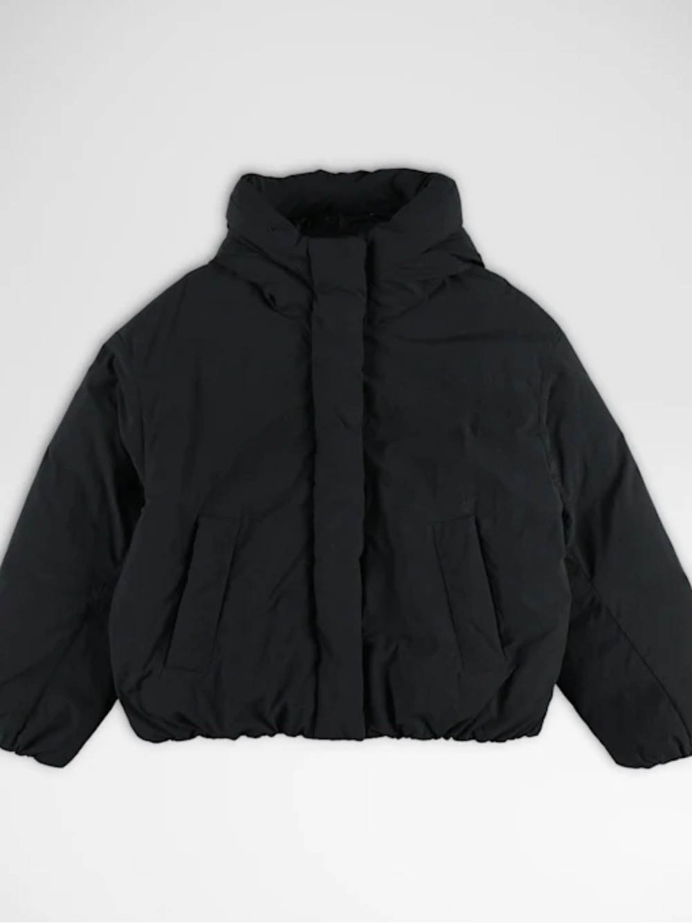 lululemon athletica Women's Black Oversized Bubble-Hem Puffer Jacket with Hood - Picture 4 of 11